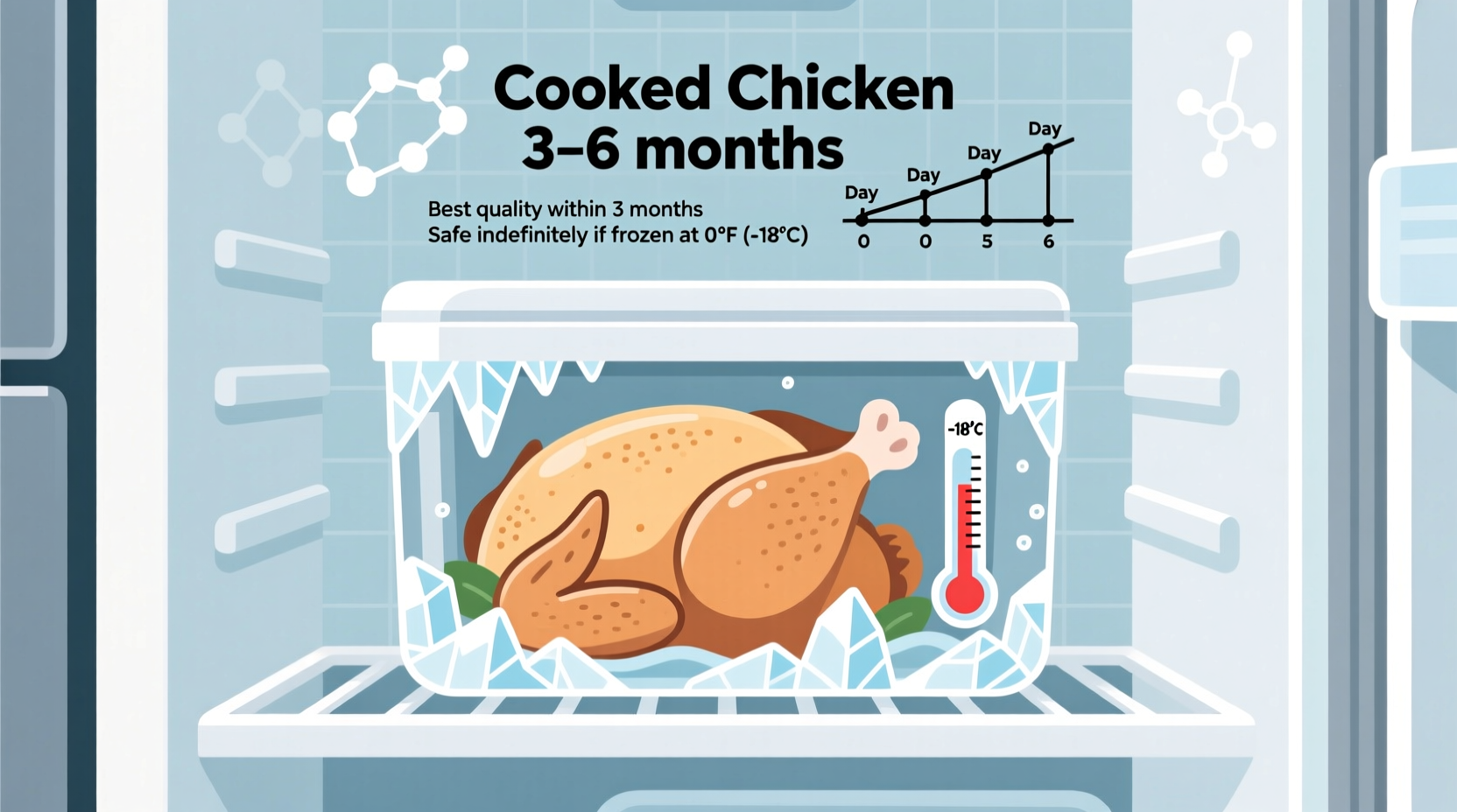 how long does cooked chicken last in the freezer
