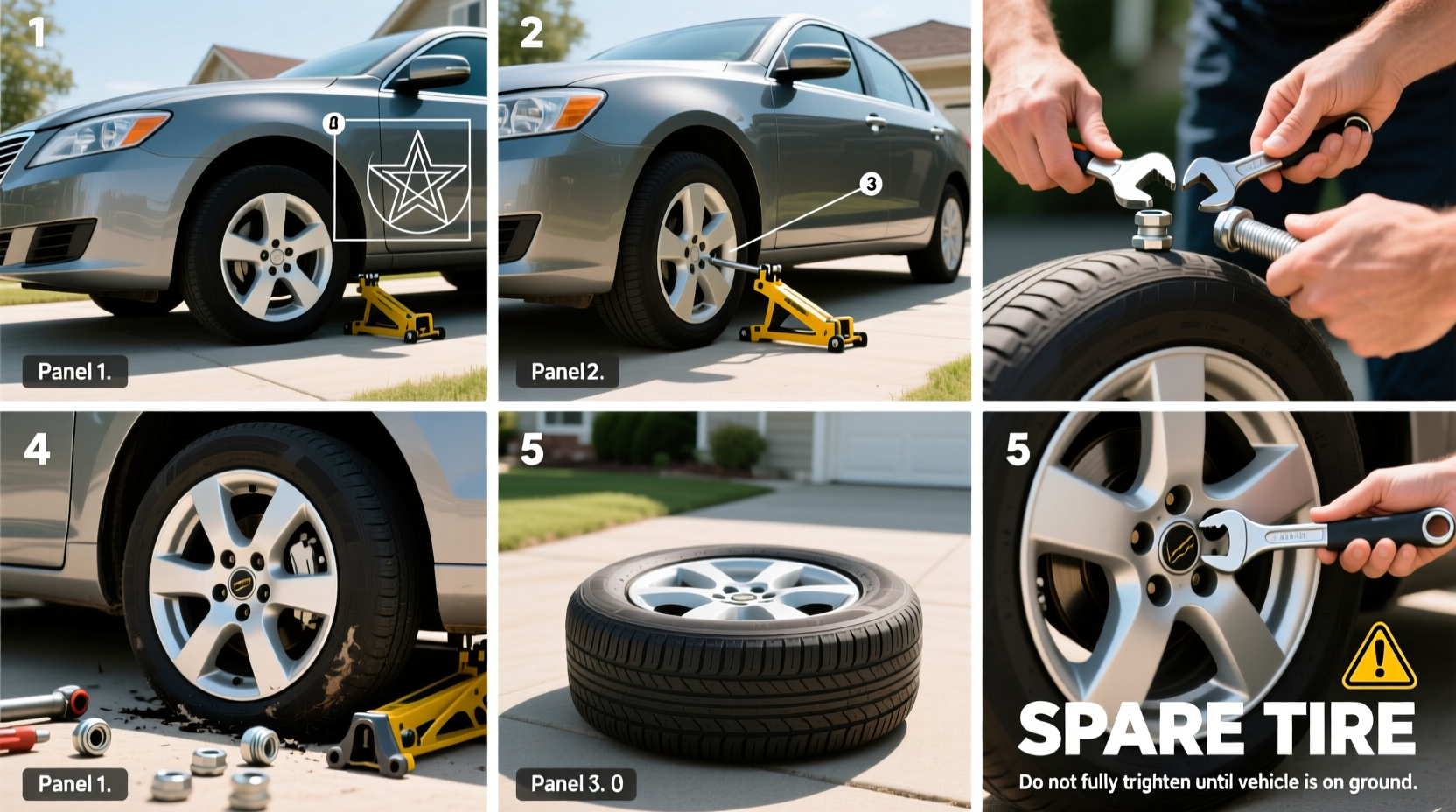 step by step guide to changing a car tire for total beginners