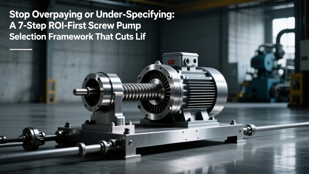 Screw Pump Selection: Cut Lifetime Costs by 22–38%