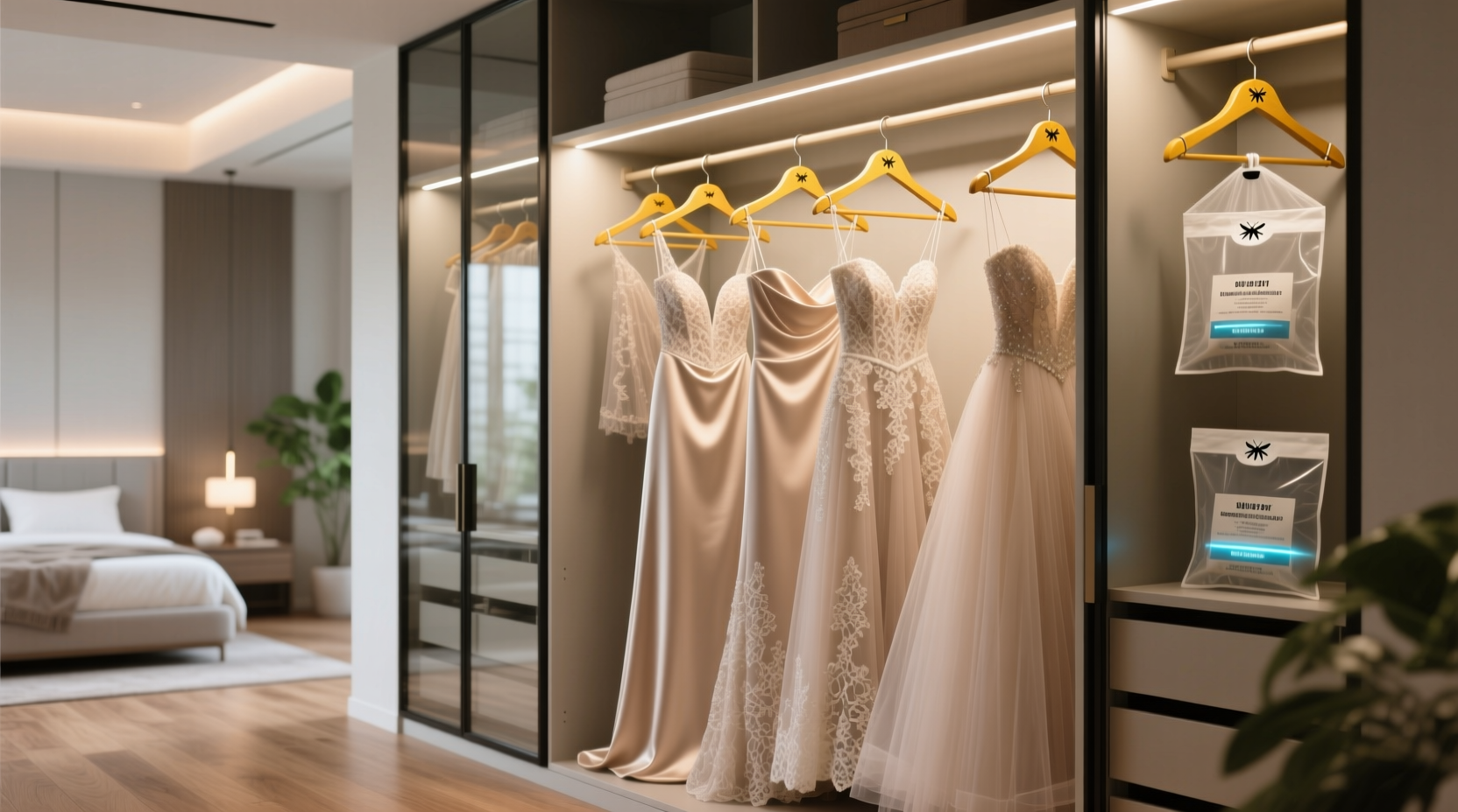 closet organization tips store formal gowns safely