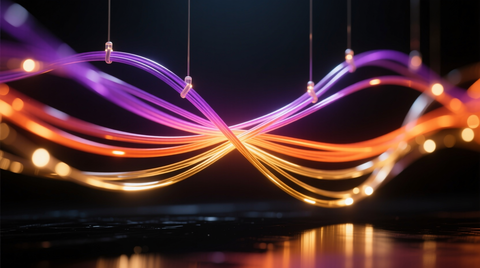 how to create a gradient effect with multiple strands of colored lights