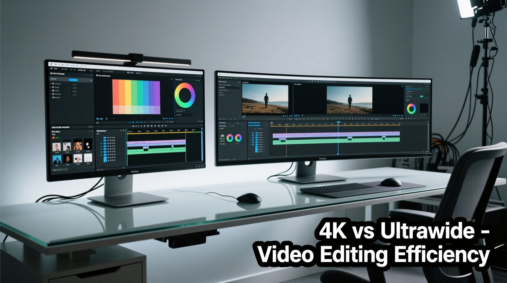 4k monitor vs ultrawide for video editing workflow efficiency