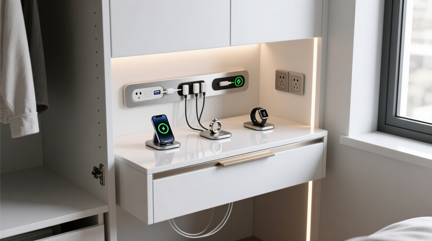 closet organization tips smart charging zones