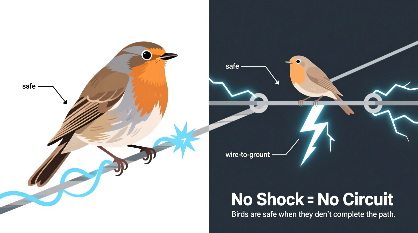 why do birds sit on electrical wires