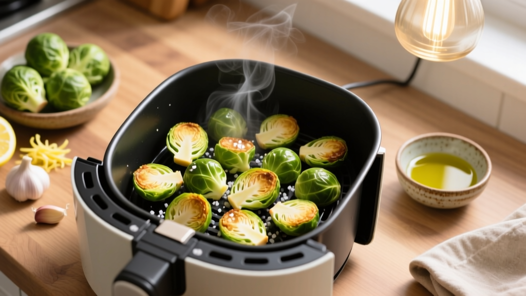 Crispy Air Fryer Brussels Sprouts Recipe (5-Min Prep!)