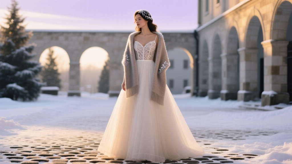 A-Line Winter Wedding Dresses: Smart Cold-Weather Choice