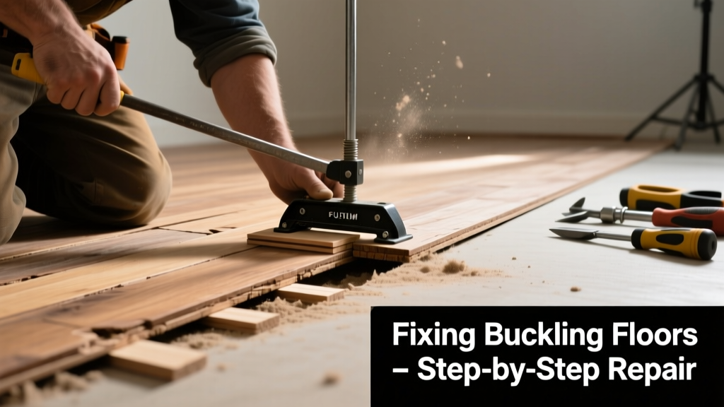 Fix Buckling Hardwood Floors Making Creaking or Popping Noises