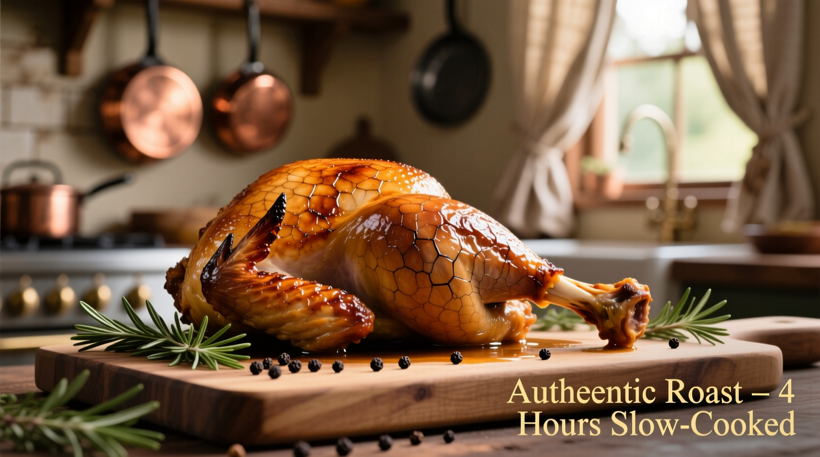 Perfectly roasted turkey leg with golden brown skin