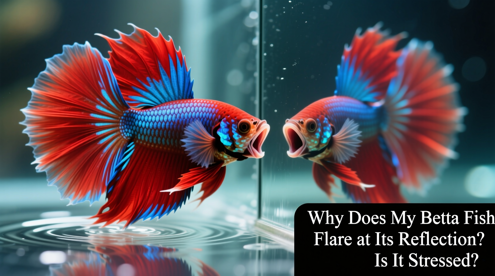 why does my betta fish flare at its reflection is it stressed