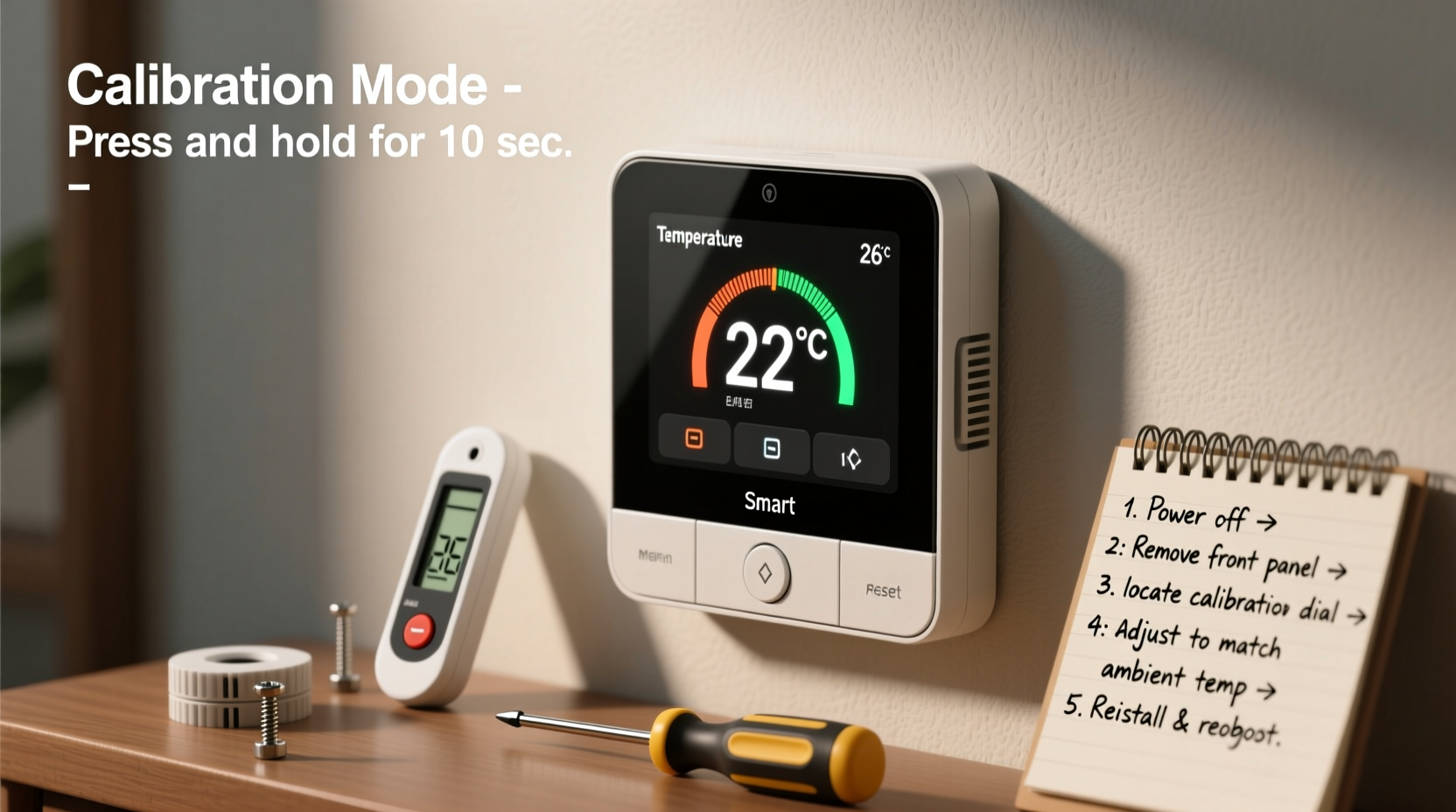 why is my smart thermostat giving inaccurate readings calibration steps
