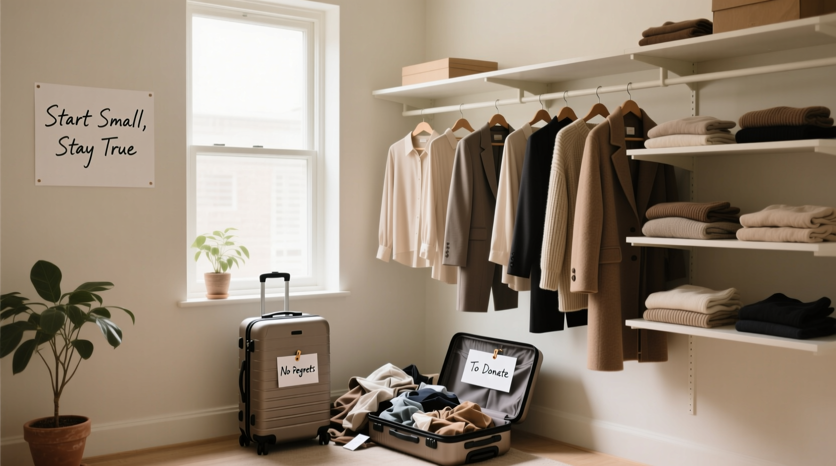 beginner guide to starting a capsule wardrobe without throwing everything away