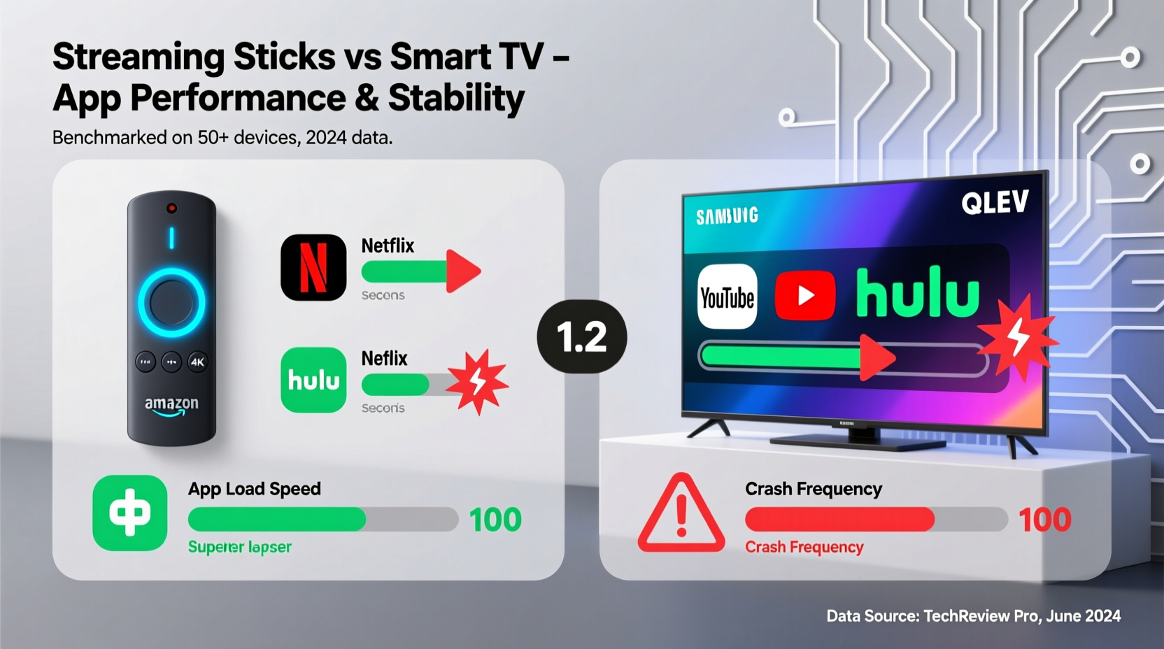 streaming sticks vs smart tvs which loads apps faster and crashes less often