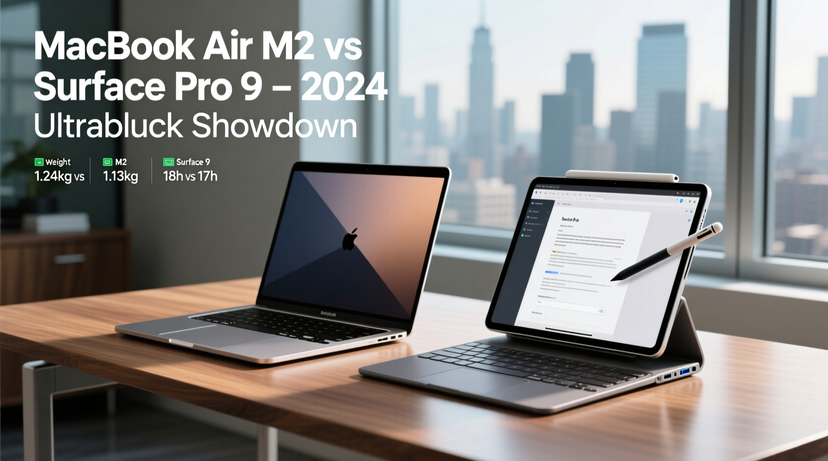 macbook air m2 vs surface pro 9 which ultraportable wins for mobile professionals