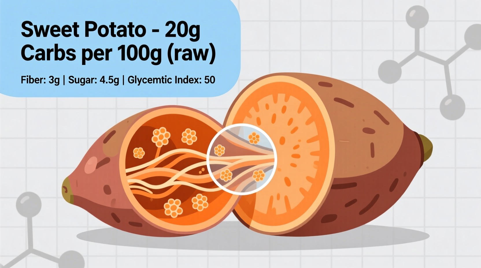 Sweet Potato Carbs: Exact Amounts by Size & Preparation