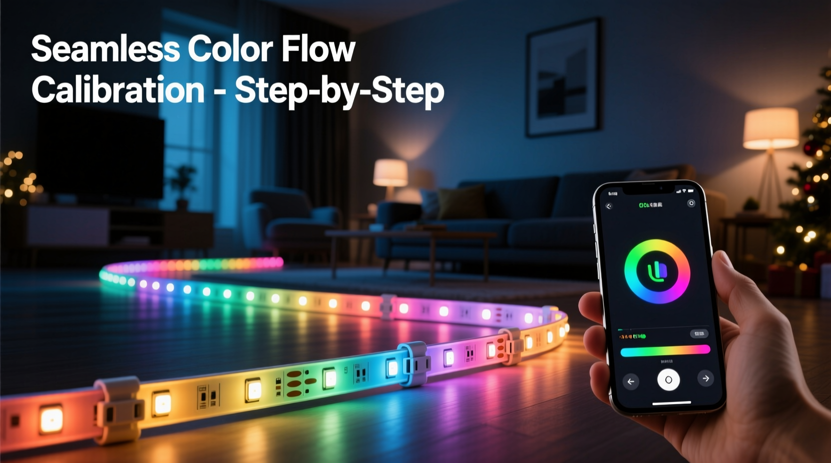 how to calibrate multiple smart christmas light strips for seamless color flow