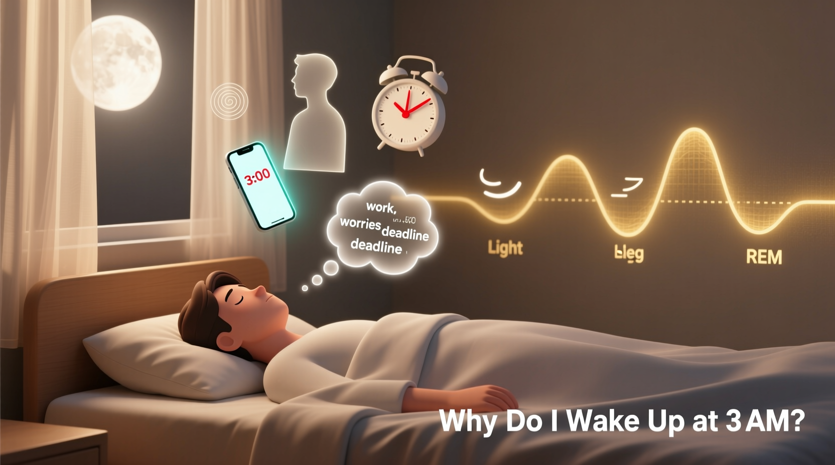 why do i wake up at 3am every night potential stress triggers and sleep cycle facts