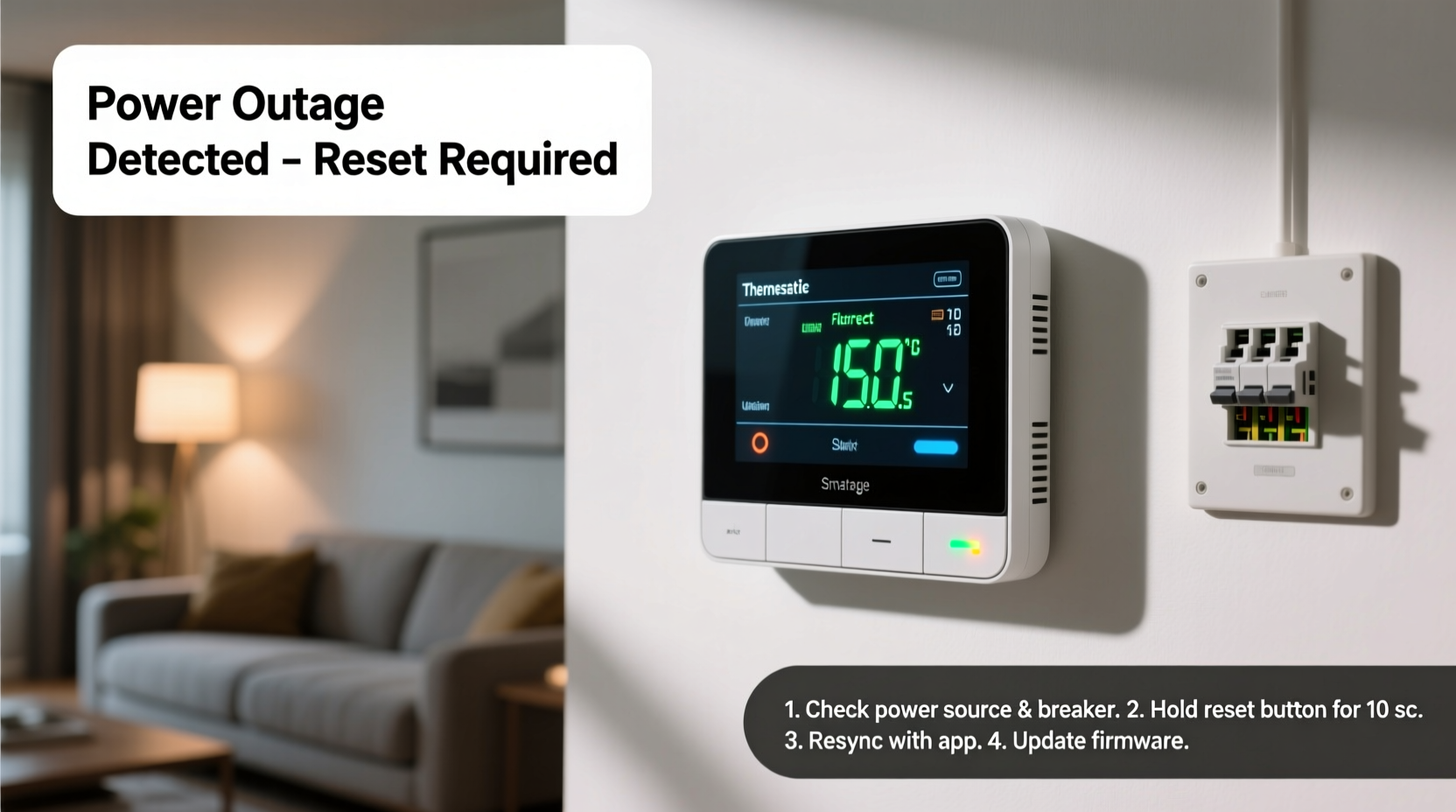 why is my smart thermostat acting weird after a power outage and how to fix it