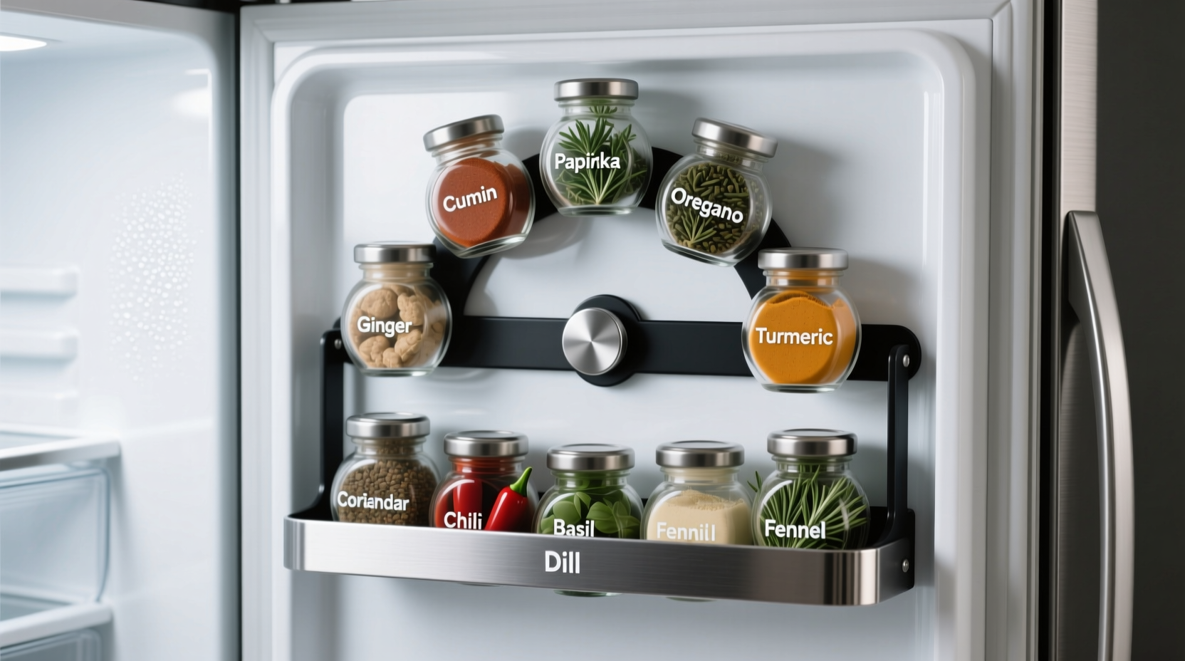 magnetic spice rack for fridge