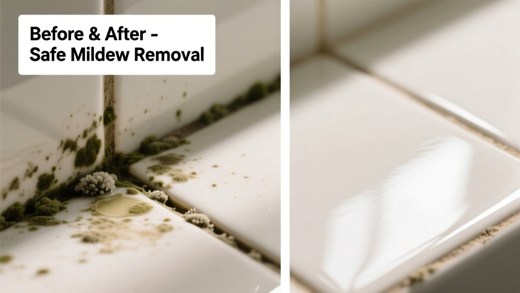 How to Remove Mildew from Porcelain Surfaces Safely