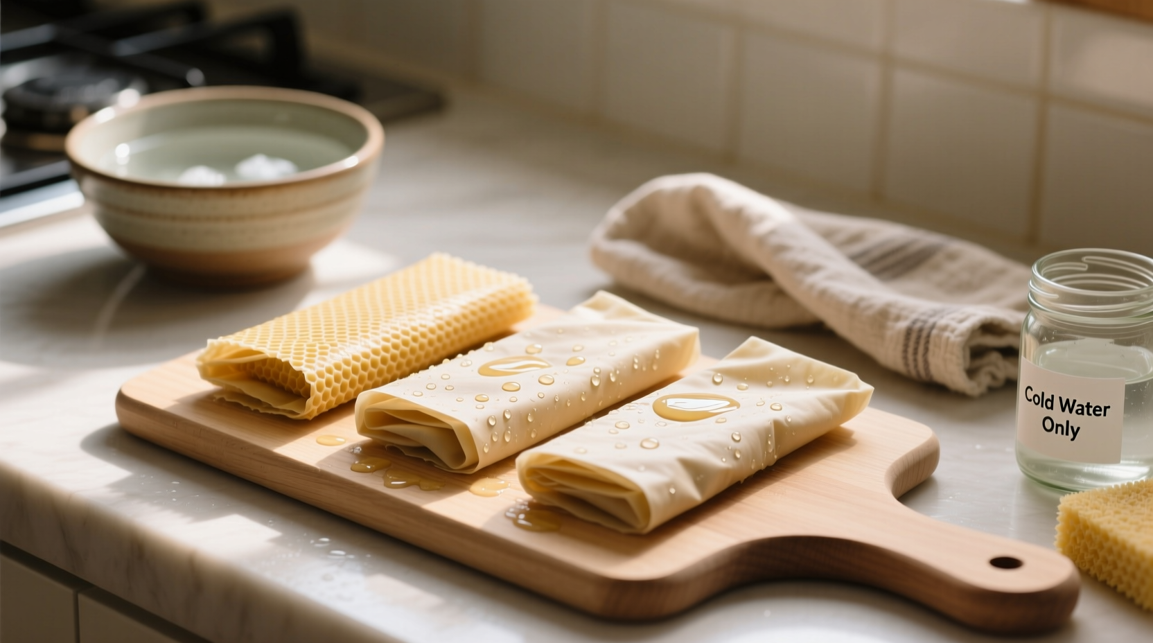 how to wash beeswax wraps without removing wax