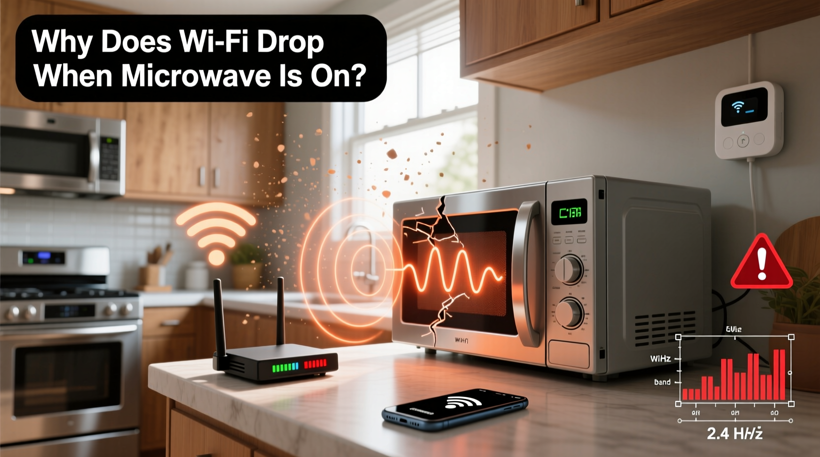 why does my wi fi drop when i turn on the microwave interference fixes