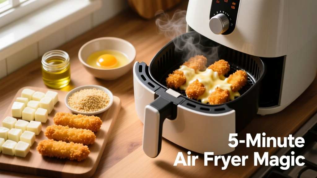 Crispy Panko Mozzarella Sticks in Air Fryer (5-Min Prep!)