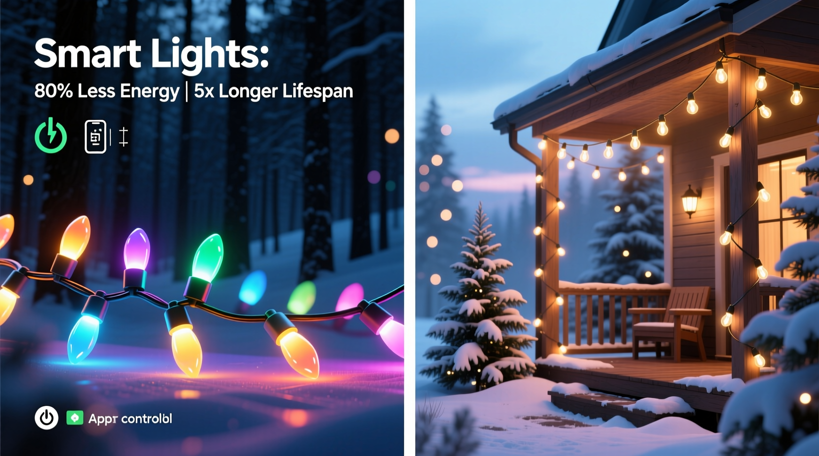 smart christmas lights vs traditional string lights which saves more energy and dazzles longer