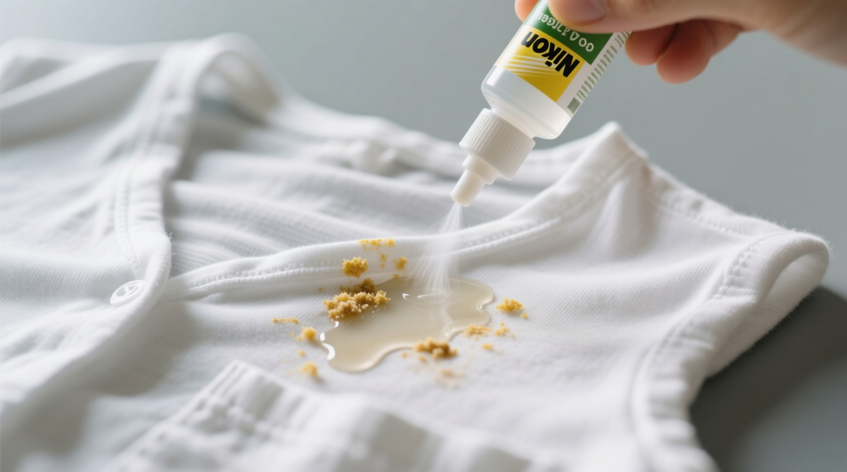 how to remove dried glue stick residue from smocks