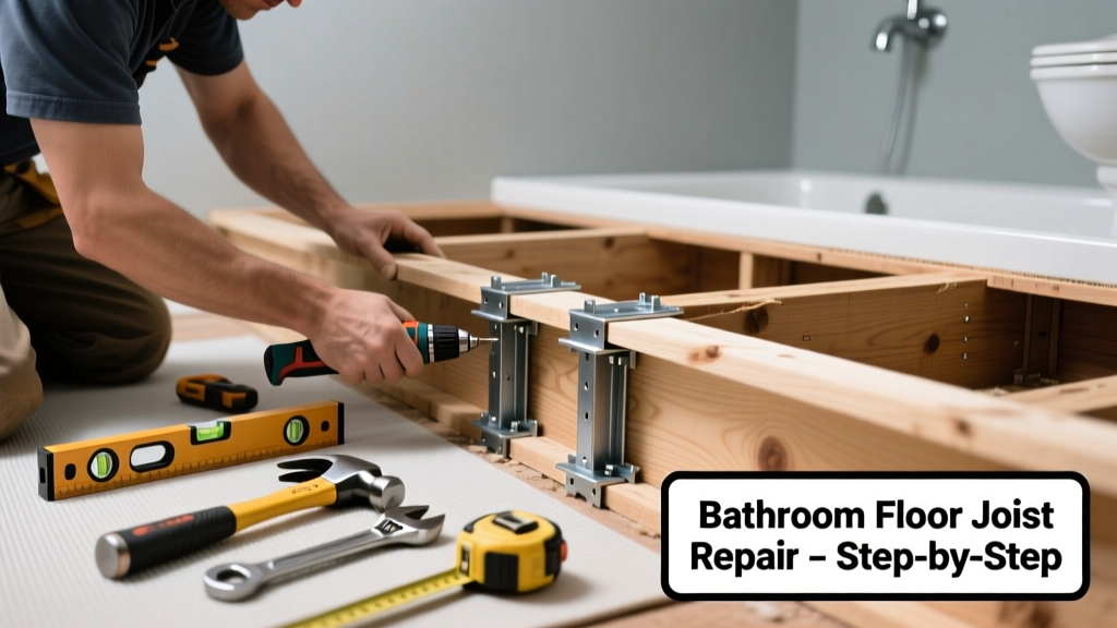 Fixing Sagging Floor Joists in the Bathroom