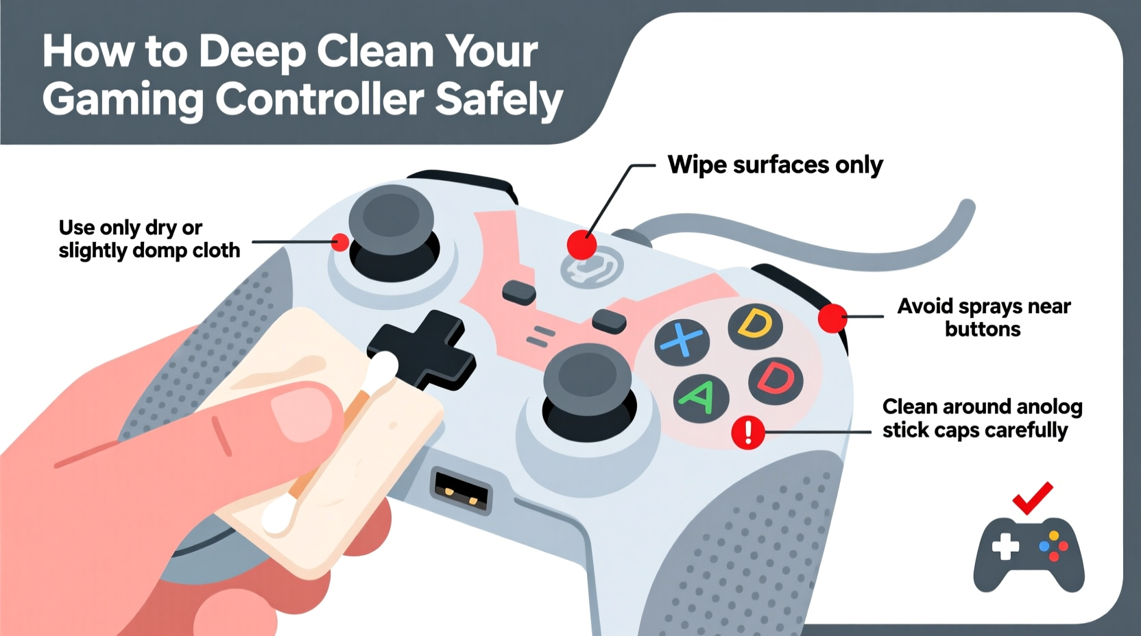 how to deep clean your gaming controller without damaging it