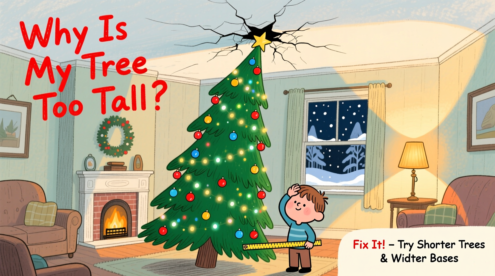 why is my christmas tree too tall for the ceiling and how to fix proportions