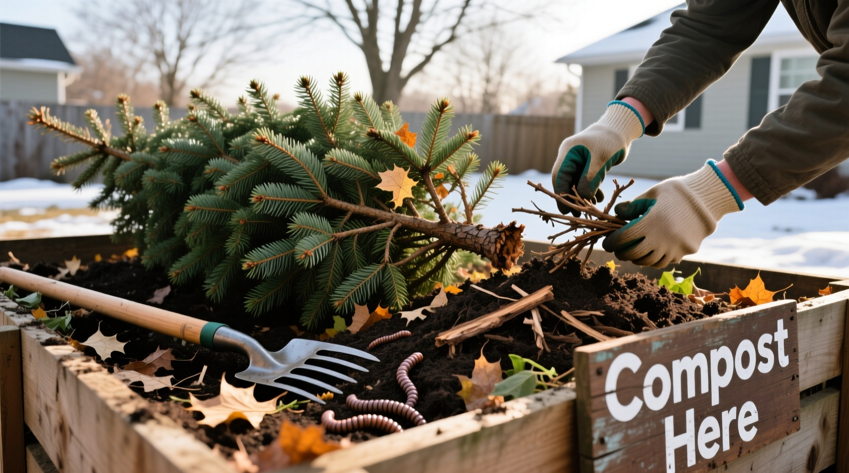 can you compost a real christmas tree after the holidays and where to do it