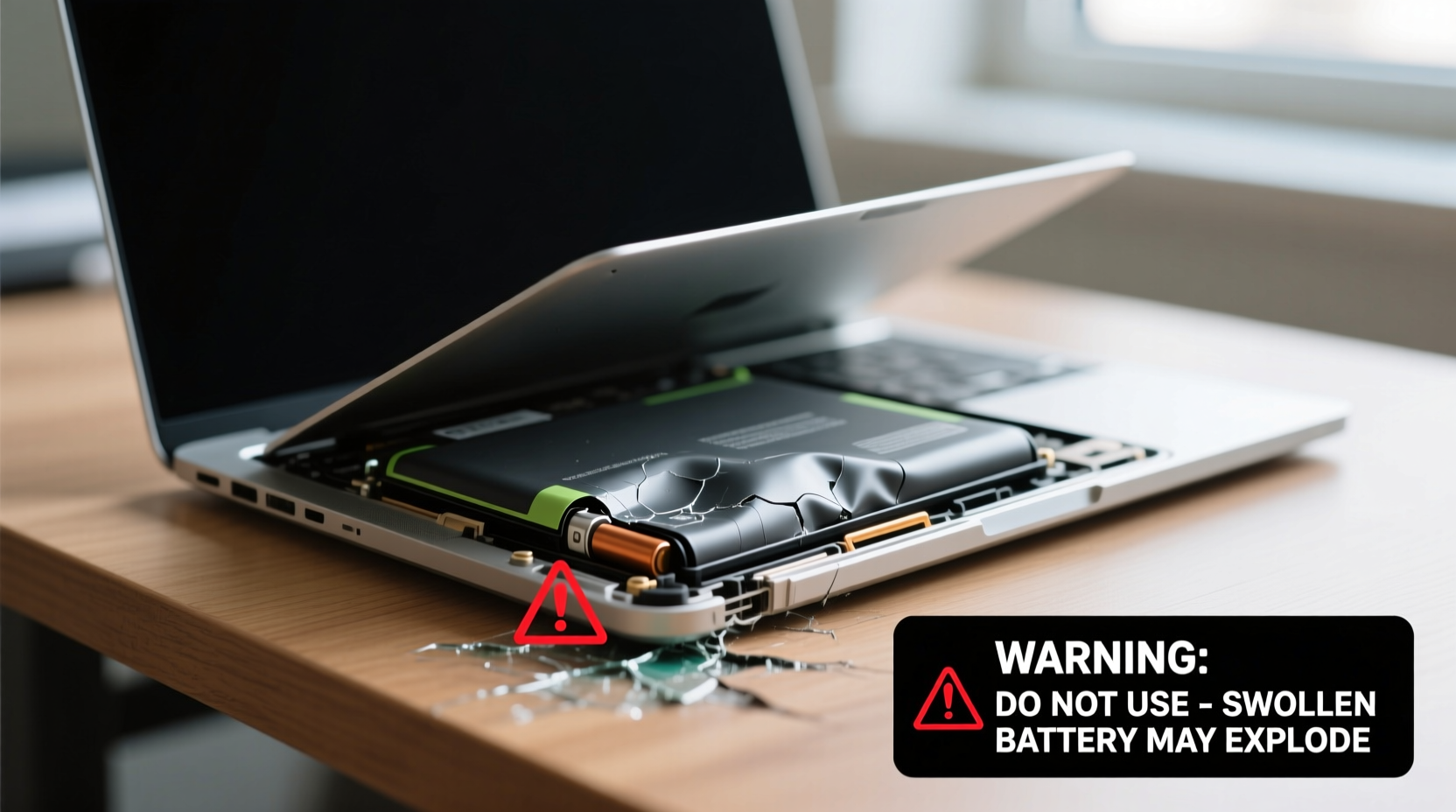 why is my laptop battery swelling is it dangerous to keep using