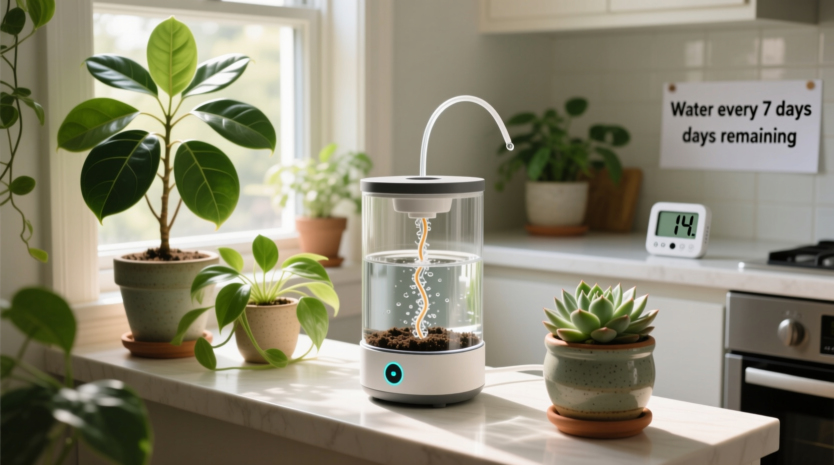 how to water plants while away for 2 weeks