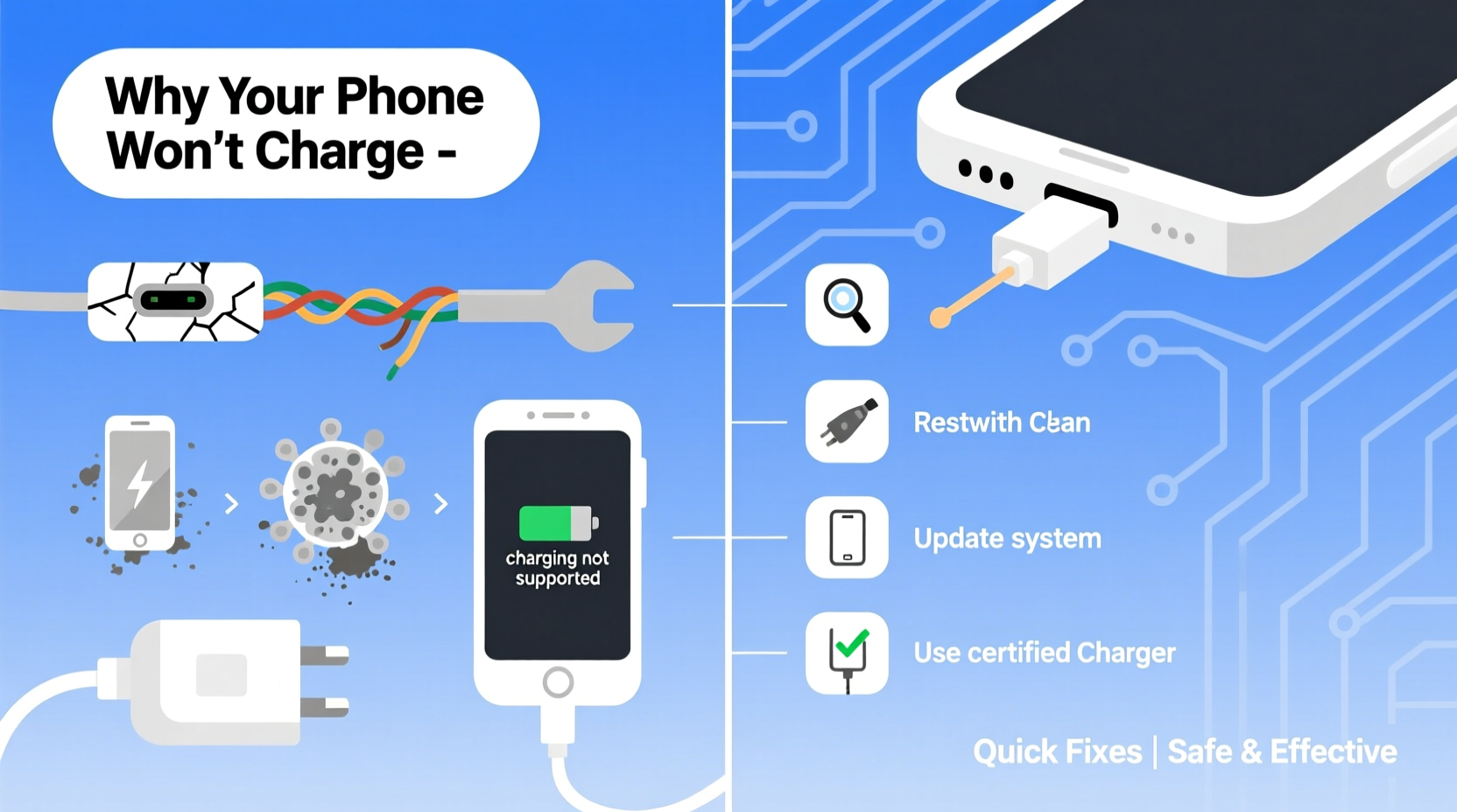 why does my phone not charge when plugged in common causes and easy fixes