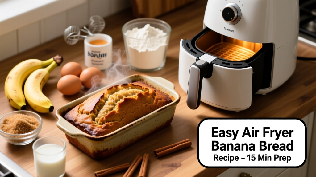 Easy Air Fryer Banana Bread Recipe (15 Min Prep!)