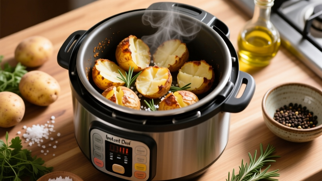 Crispy Baked Potatoes in Instant Pot Duo Crisp