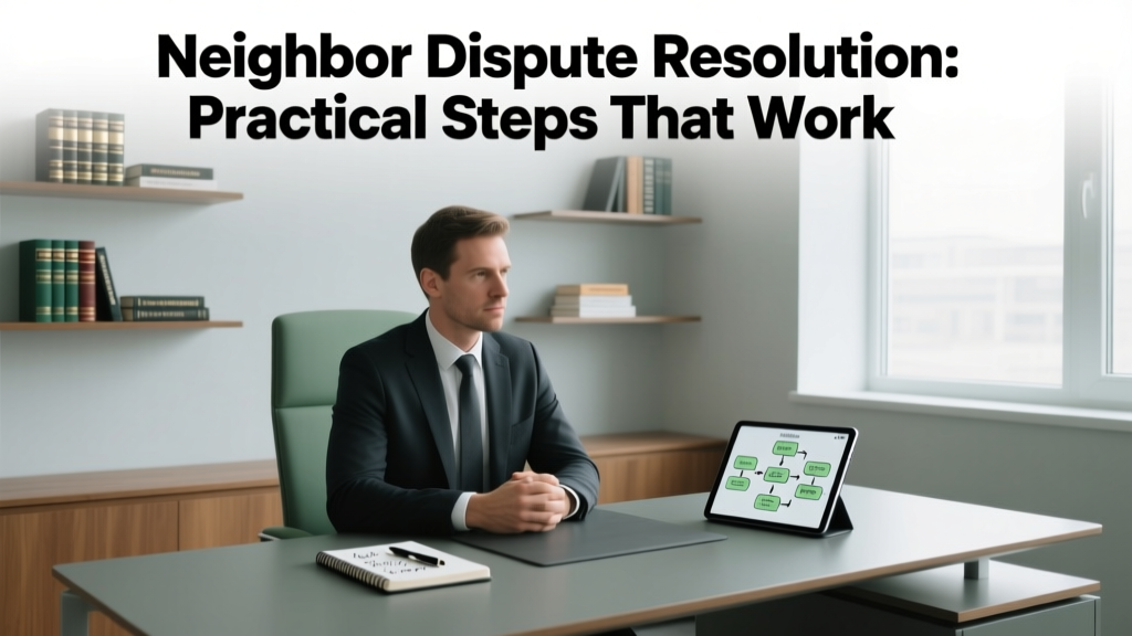 Neighbor Dispute Resolution: Practical Steps That Work