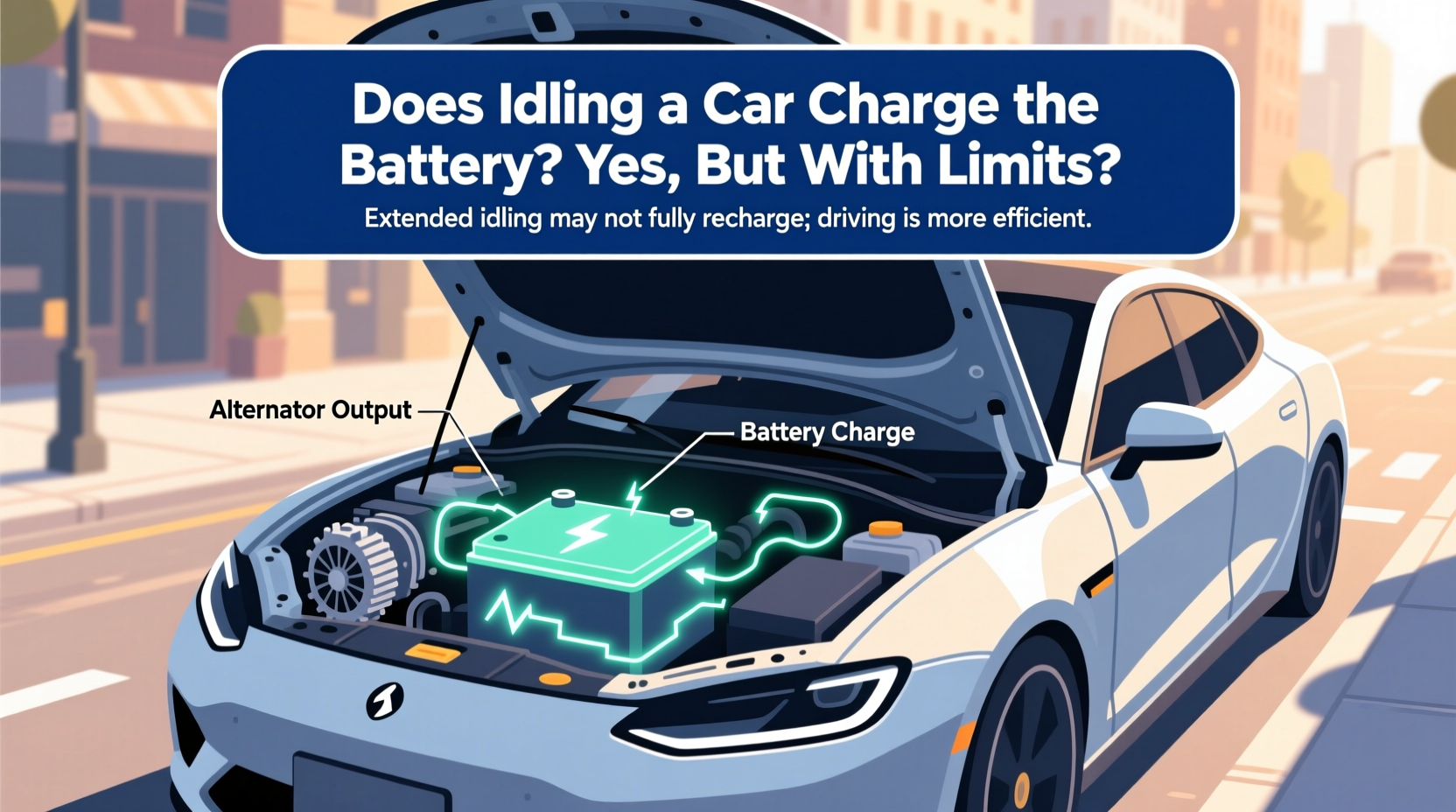 does idling a car charge the battery