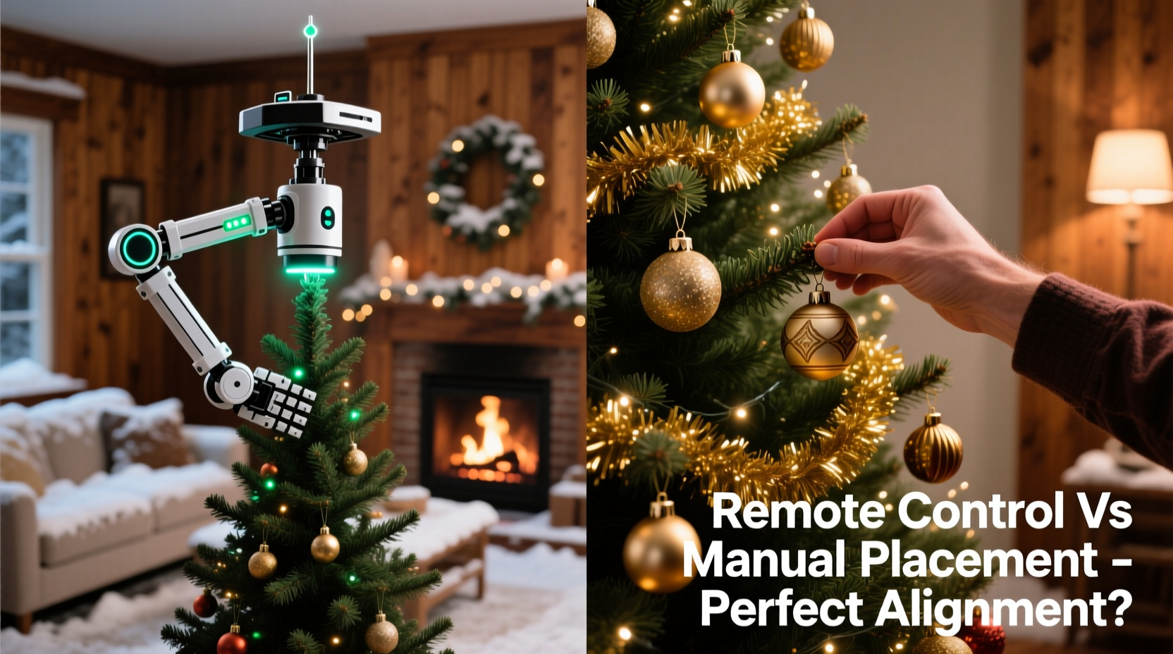 remote control tree topper vs manual placement which ensures perfect alignment
