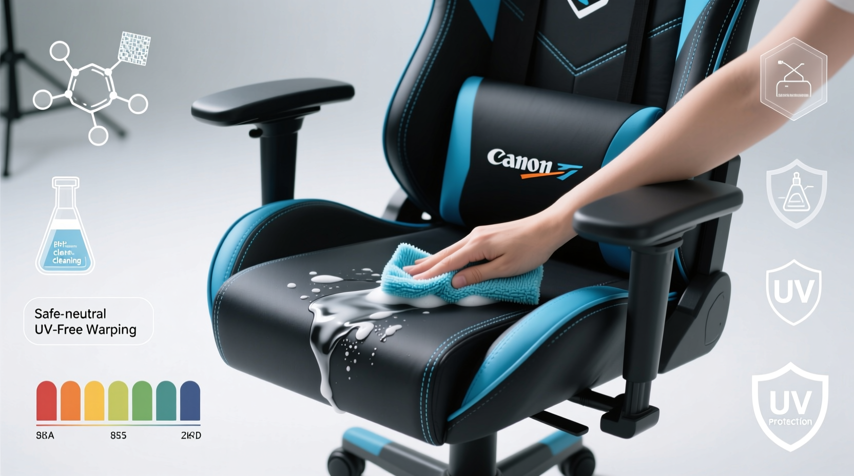 how to disinfect cloth gaming chair covers safely