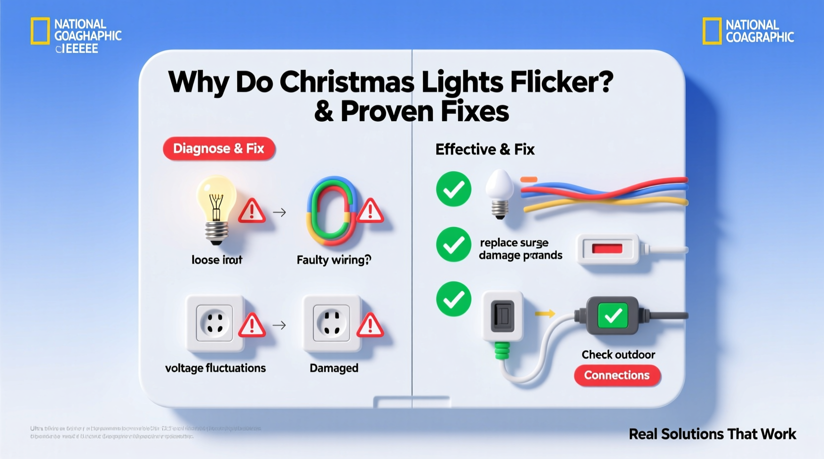 why do my christmas lights flicker randomly and what fixes actually work