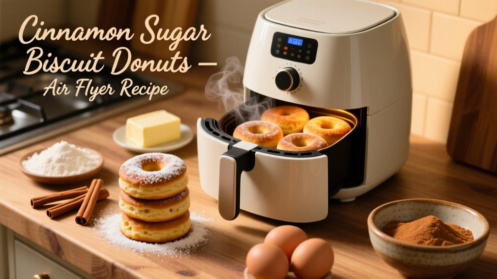 Air Fryer Cinnamon Sugar Biscuit Donuts