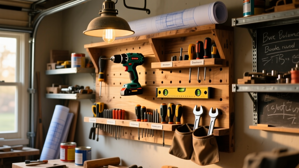 DIY Power Tool Storage Wall Rack for Garage