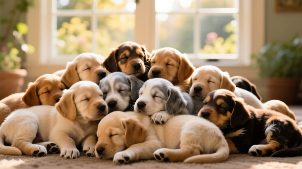 16 Labradoodles All Napping in a Big Puppy Pile Is the Cutest Thing You'll See All Day