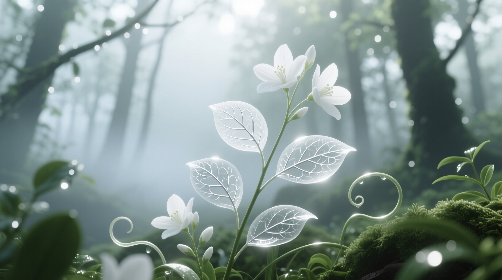white foliage plants