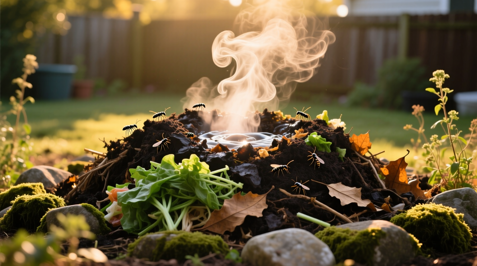generate hot water with your compost heap