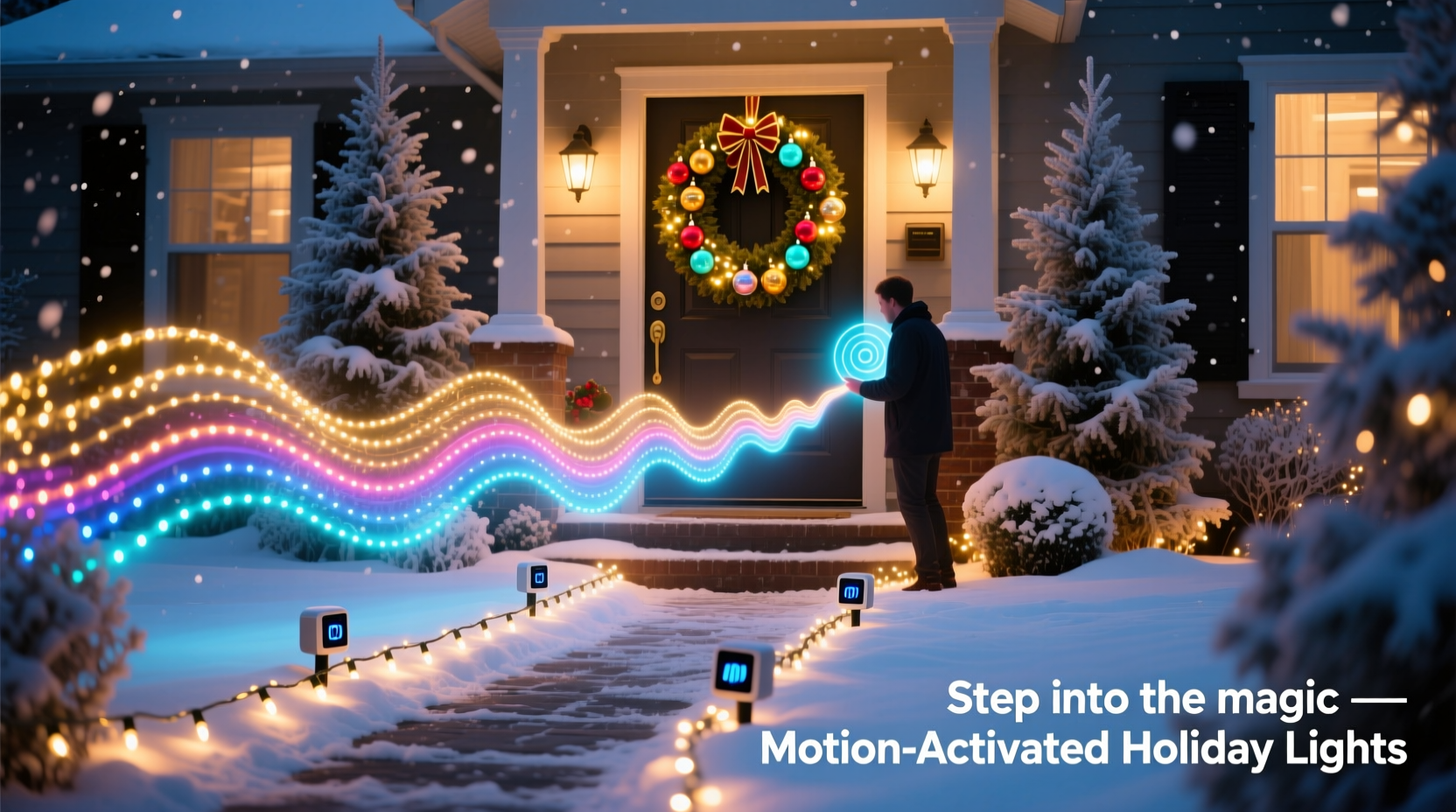 how to use motion sensors with christmas lights for interactive holiday displays