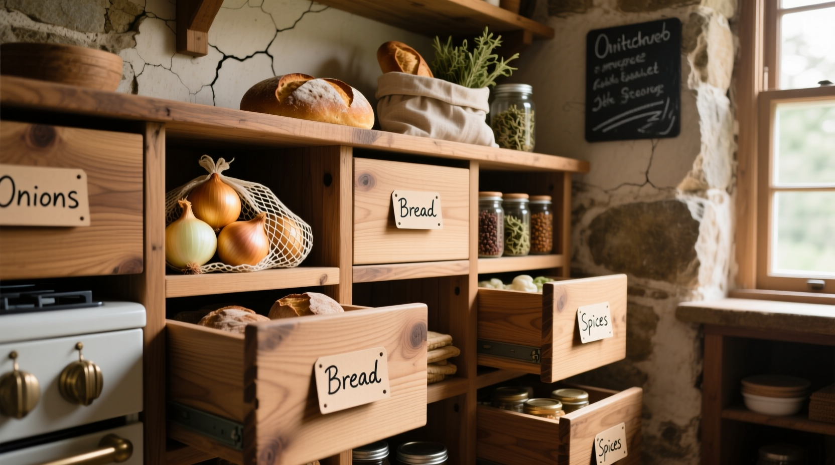 diy drawers store onions bread and other food out of