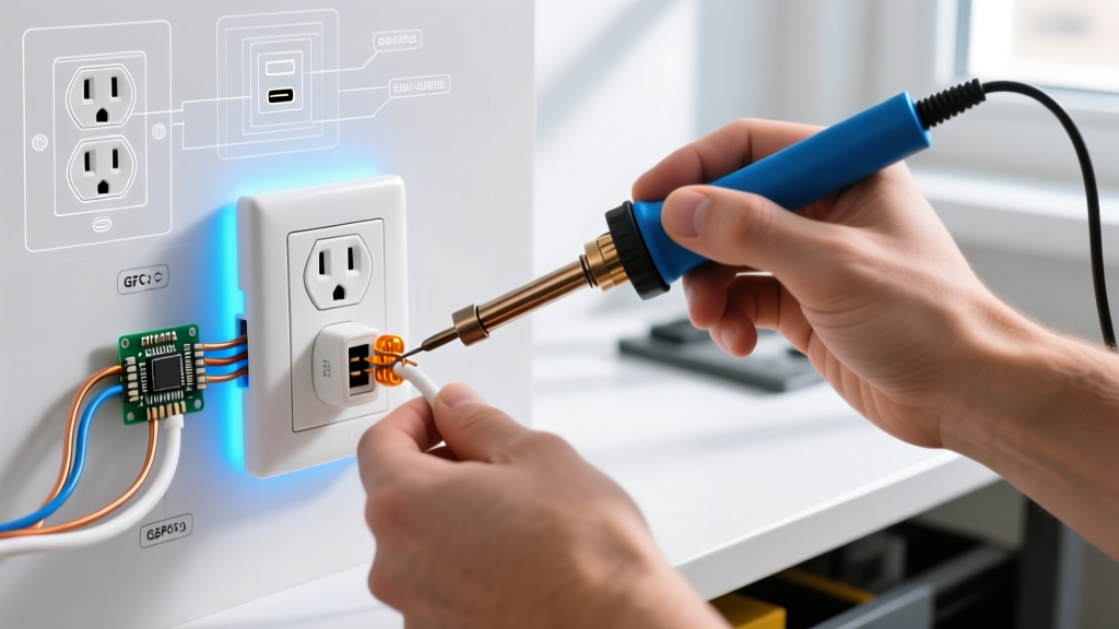 Electric Outlet Replacement: Upgrading to USB-C & GFCI Receptacles